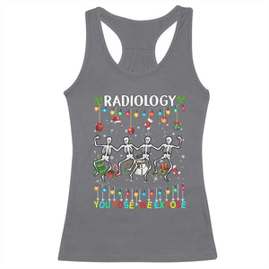 Christmas Radiologic Technologist Racerback Tank Top Radiology You Pose We Expose Dancing Skeletons Dance Xray Rad Tech TS10 Charcoal Print Your Wear