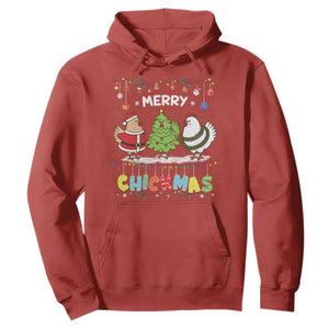 Christmas Chickens Hoodie Lover Gift Farm Gift Merry Chickmas TS10 Red Print Your Wear