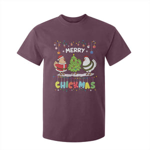 Christmas Chickens T Shirt For Kid Lover Gift Farm Gift Merry Chickmas TS10 Maroon Print Your Wear