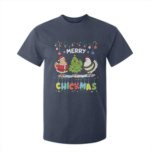 Christmas Chickens T Shirt For Kid Lover Gift Farm Gift Merry Chickmas TS10 Navy Print Your Wear