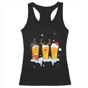Funny Christmas Beer Racerback Tank Top Reindeer Santa Drinking Lovers TS10 Black Print Your Wear