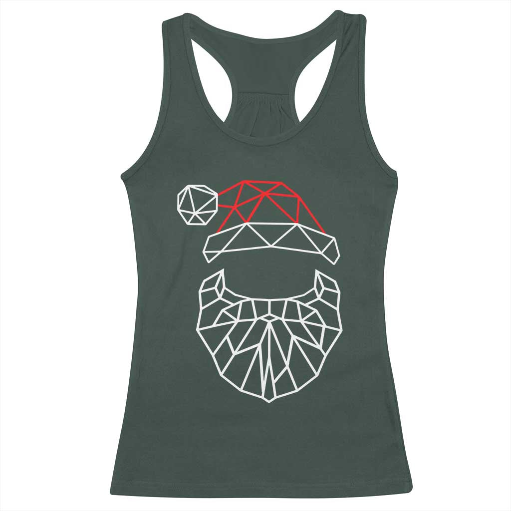 Santa Claus Christmas Racerback Tank Top Xmas Gift TS10 Dark Forest Green Print Your Wear