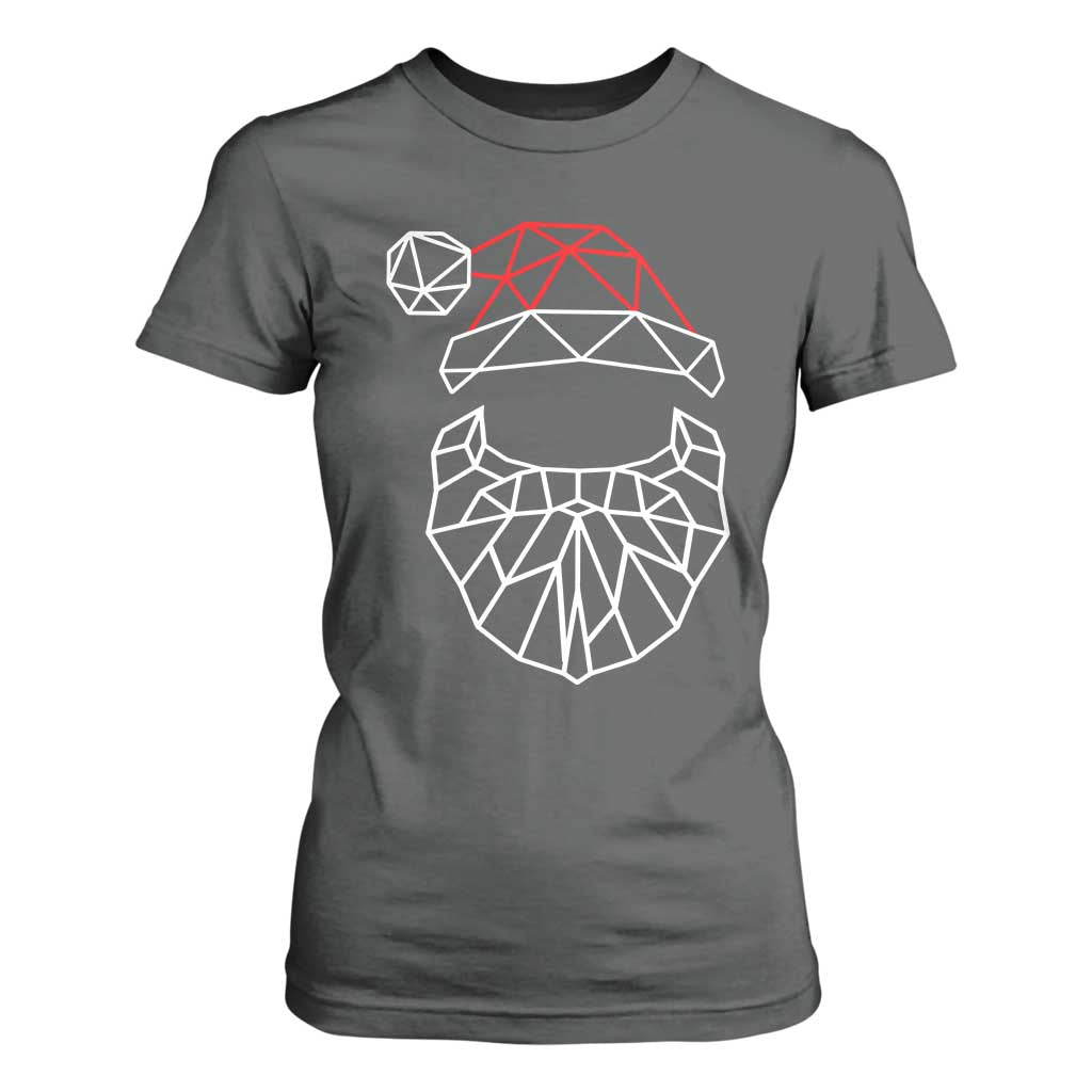Santa Claus Christmas T Shirt For Women Xmas Gift TS10 Dark Heather Print Your Wear