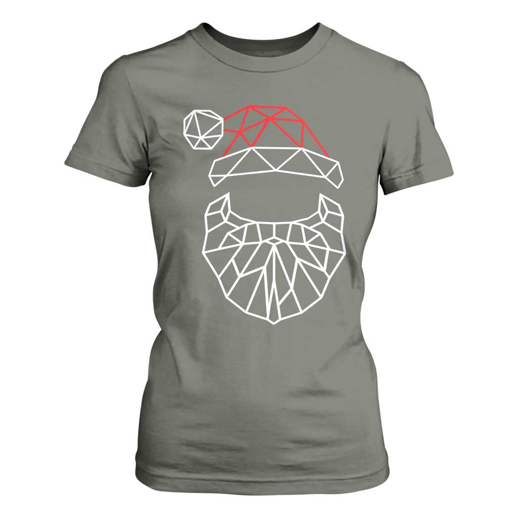 Santa Claus Christmas T Shirt For Women Xmas Gift TS10 Military Green Print Your Wear