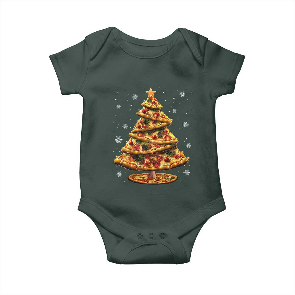 Pizza Christmas Tree Baby Onesie Xmas Gifts Kids TS10 Print Your Wear