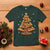 Pizza Christmas Tree T Shirt Xmas Gifts Kids TS10 Dark Forest Green Print Your Wear