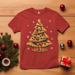 Pizza Christmas Tree T Shirt Xmas Gifts Kids TS10 Red Print Your Wear