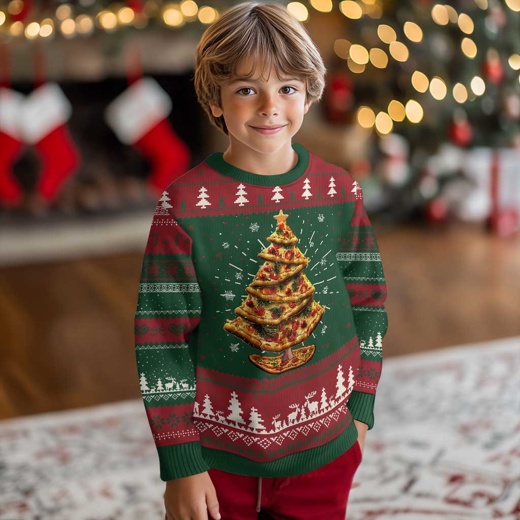 Pizza Ugly Christmas Sweater Xmas Tree Gifts Kids TS10 Christmas Print Your Wear