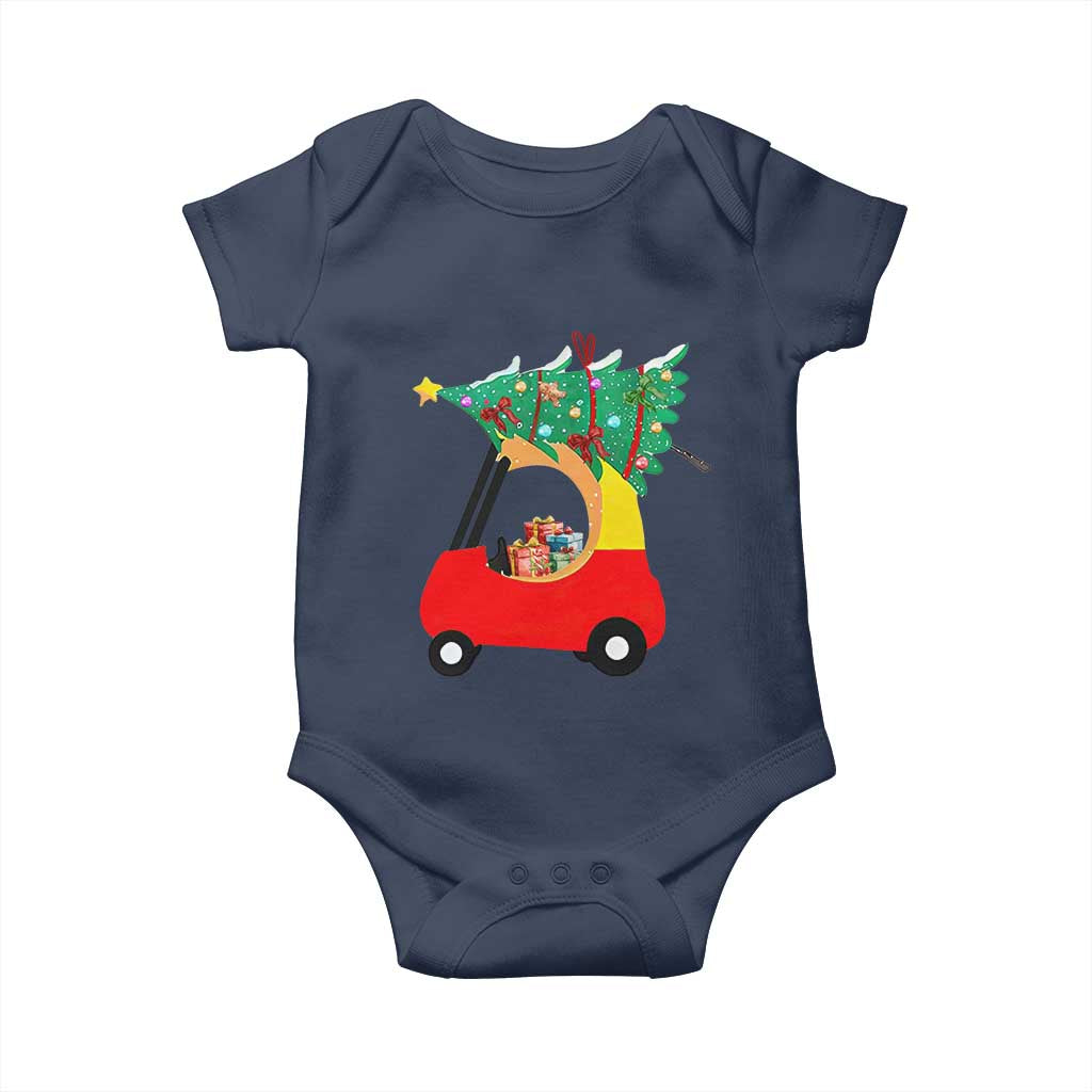 Christmas Kids Baby Onesie Red Car Tree Cute Xmas Toddler Boys TS10 Navy Print Your Wear