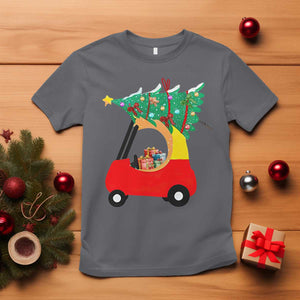 Christmas Kids T Shirt Red Car Tree Cute Xmas Toddler Boys TS10 Charcoal Print Your Wear