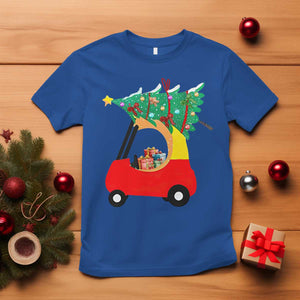Christmas Kids T Shirt Red Car Tree Cute Xmas Toddler Boys TS10 Royal Blue Print Your Wear