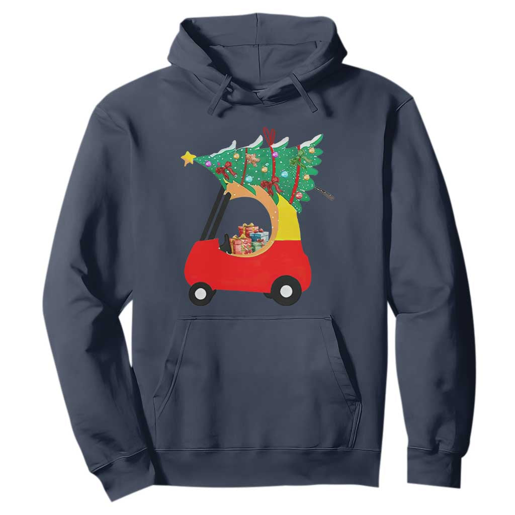 Christmas Kids Hoodie Red Car Tree Cute Xmas Toddler Boys TS10 Navy Print Your Wear