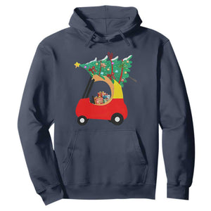 Christmas Kids Hoodie Red Car Tree Cute Xmas Toddler Boys TS10 Navy Print Your Wear