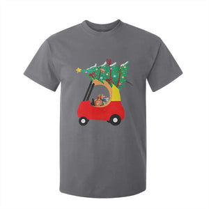 Christmas Kids T Shirt For Kid Red Car Tree Cute Xmas Toddler Boys TS10 Charcoal Print Your Wear