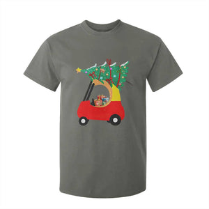 Christmas Kids T Shirt For Kid Red Car Tree Cute Xmas Toddler Boys TS10 Military Green Print Your Wear