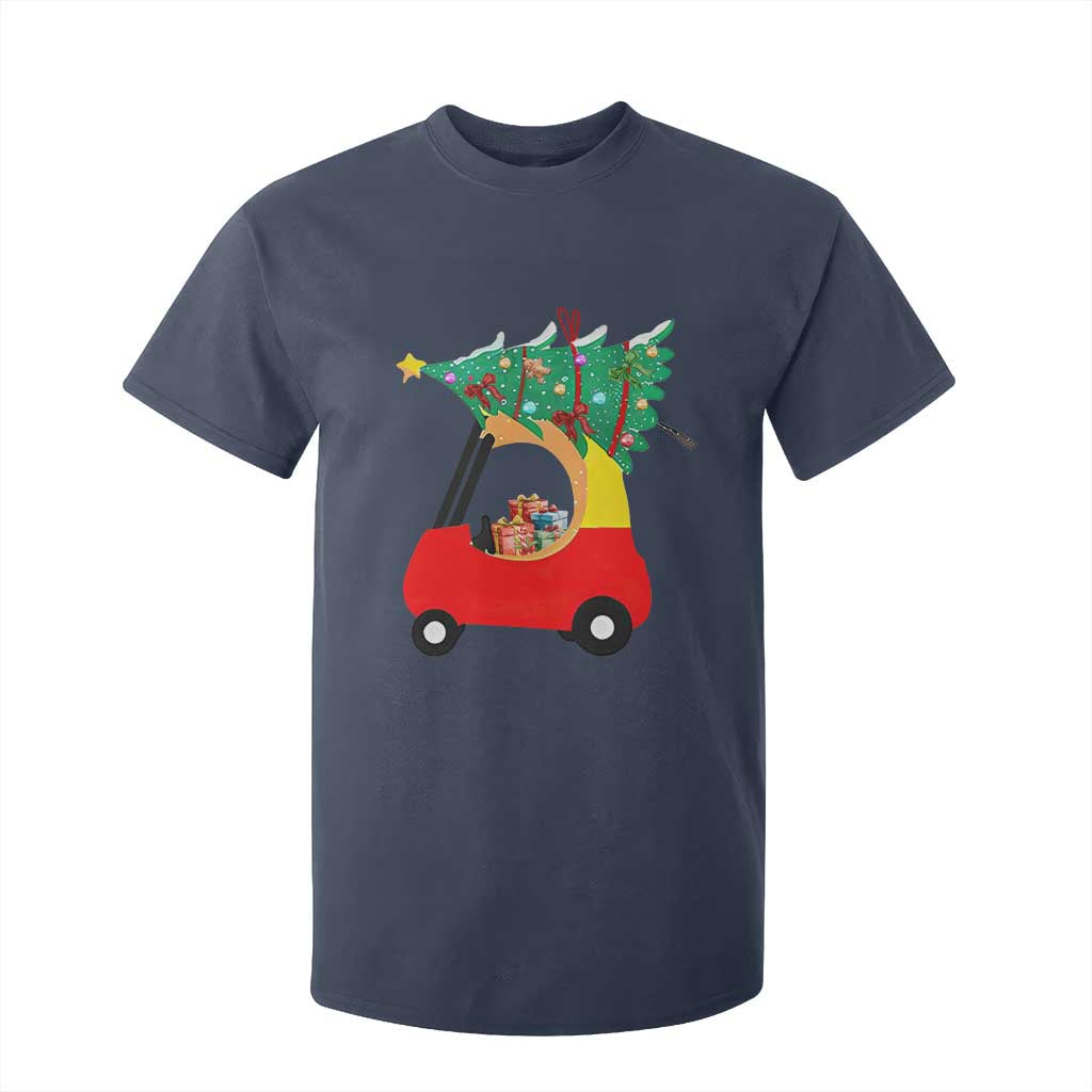 Christmas Kids T Shirt For Kid Red Car Tree Cute Xmas Toddler Boys TS10 Navy Print Your Wear