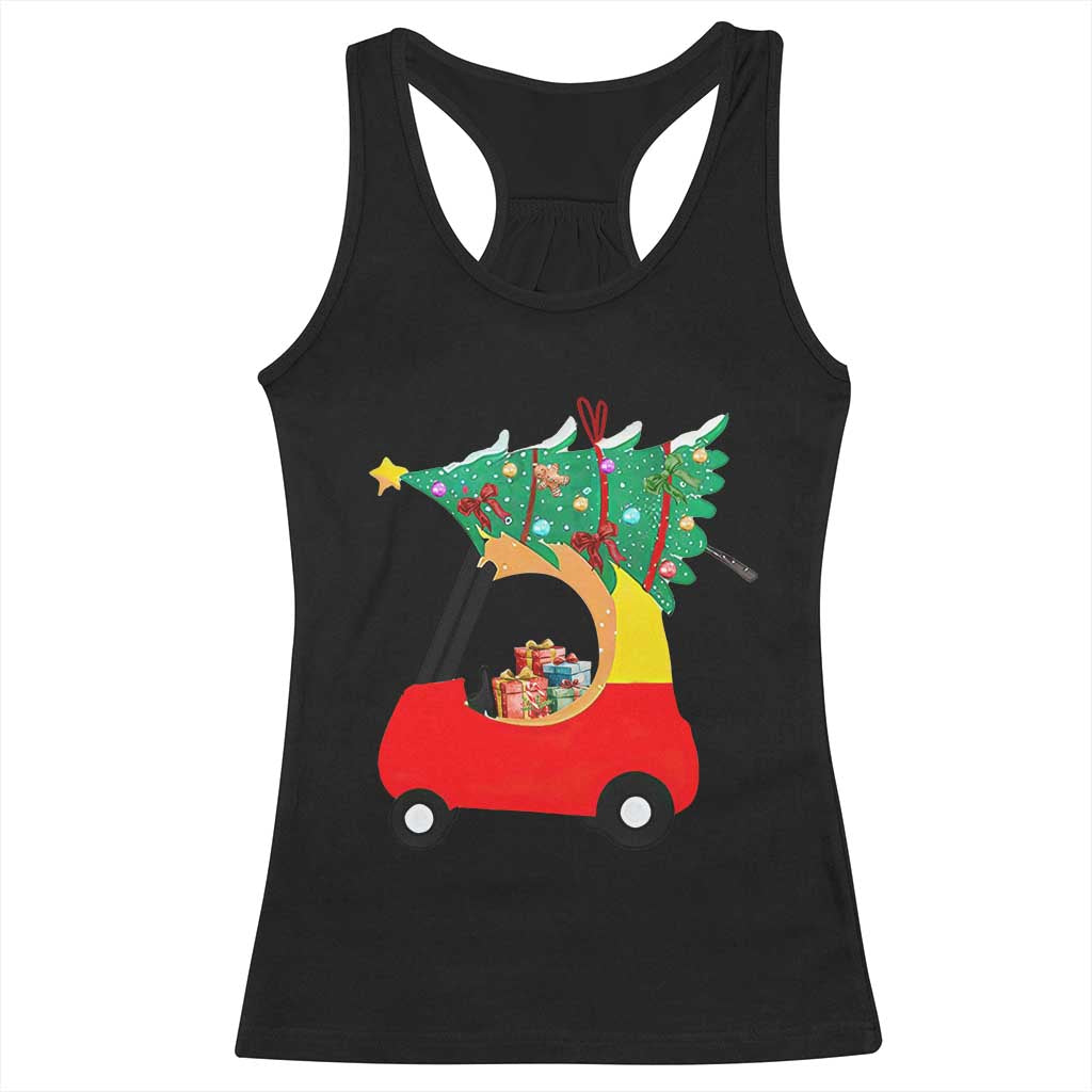 Christmas Kids Racerback Tank Top Red Car Tree Cute Xmas Toddler Boys TS10 Black Print Your Wear