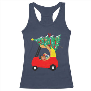 Christmas Kids Racerback Tank Top Red Car Tree Cute Xmas Toddler Boys TS10 Navy Print Your Wear