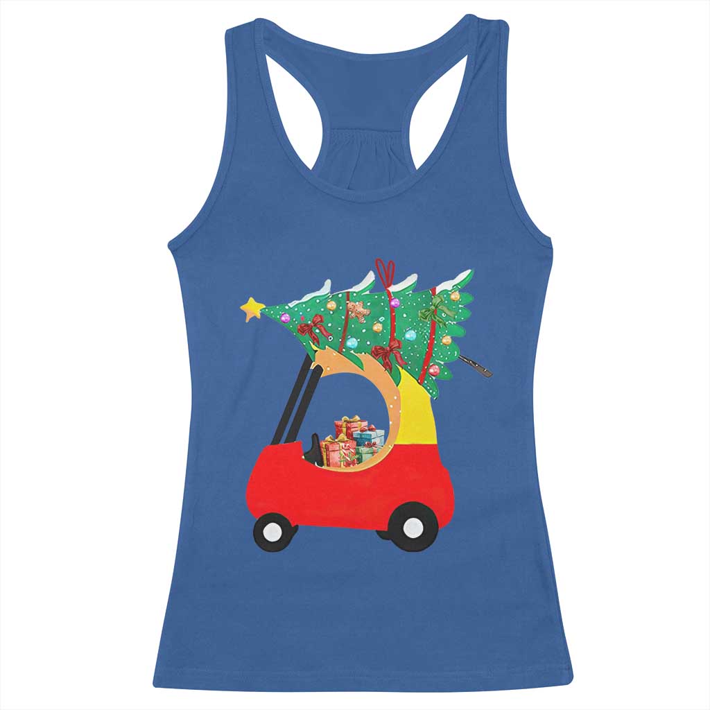 Christmas Kids Racerback Tank Top Red Car Tree Cute Xmas Toddler Boys TS10 Royal Blue Print Your Wear