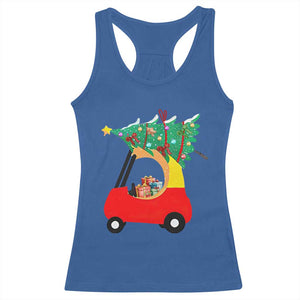 Christmas Kids Racerback Tank Top Red Car Tree Cute Xmas Toddler Boys TS10 Royal Blue Print Your Wear