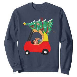Christmas Kids Sweatshirt Red Car Tree Cute Xmas Toddler Boys TS10 Navy Print Your Wear