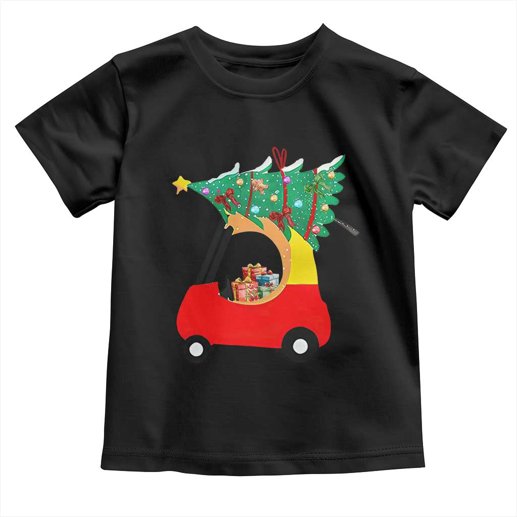 Christmas Kids Toddler T Shirt Red Car Tree Cute Xmas Toddler Boys TS10 Black Print Your Wear