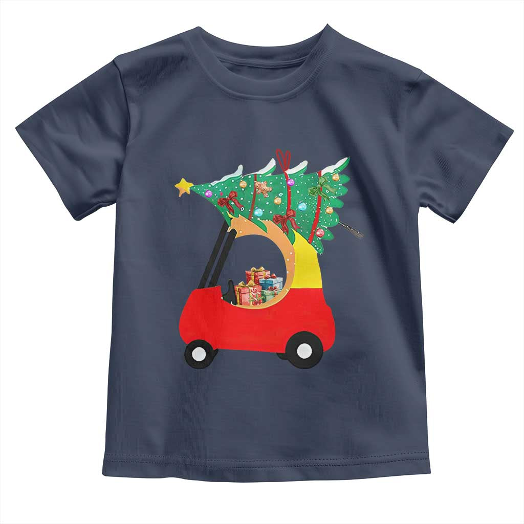 Christmas Kids Toddler T Shirt Red Car Tree Cute Xmas Toddler Boys TS10 Navy Print Your Wear