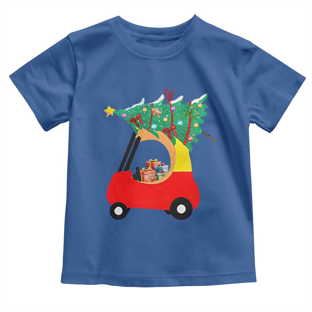 Christmas Kids Toddler T Shirt Red Car Tree Cute Xmas Toddler Boys TS10 Royal Blue Print Your Wear