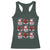 Christmas Coquette Racerback Tank Top Girly Xmas Disco Snowman Bow TS10 Dark Forest Green Print Your Wear