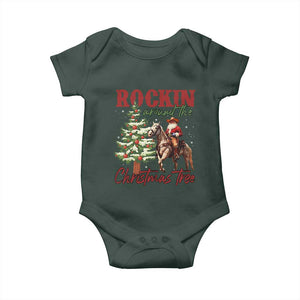 Western Christmas Baby Onesie Vintage 90s Cowboy Santa Claus Xmas Tree TS10 Print Your Wear