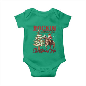 Western Christmas Baby Onesie Vintage 90s Cowboy Santa Claus Xmas Tree TS10 Irish Green Print Your Wear
