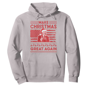 Christmas Trump Hoodie Funny Xmas Santa Trump Make Christmas Great Again Ugly Sweater TS10 Ice Gray Print Your Wear