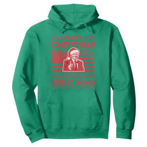 Christmas Trump Hoodie Funny Xmas Santa Trump Make Christmas Great Again Ugly Sweater TS10 Irish Green Print Your Wear