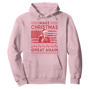 Christmas Trump Hoodie Funny Xmas Santa Trump Make Christmas Great Again Ugly Sweater TS10 Light Pink Print Your Wear