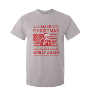 Christmas Trump T Shirt For Kid Funny Xmas Santa Trump Make Christmas Great Again Ugly Sweater TS10 Ice Gray Print Your Wear