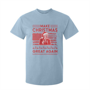 Christmas Trump T Shirt For Kid Funny Xmas Santa Trump Make Christmas Great Again Ugly Sweater TS10 Light Blue Print Your Wear
