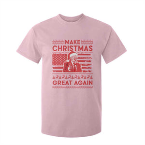 Christmas Trump T Shirt For Kid Funny Xmas Santa Trump Make Christmas Great Again Ugly Sweater TS10 Light Pink Print Your Wear