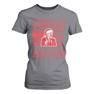 Christmas Trump T Shirt For Women Funny Xmas Santa Trump Make Christmas Great Again Ugly Sweater TS10 Charcoal Print Your Wear