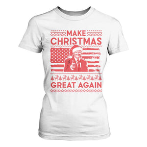 Christmas Trump T Shirt For Women Funny Xmas Santa Trump Make Christmas Great Again Ugly Sweater TS10 White Print Your Wear