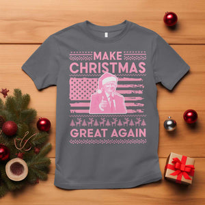 Christmas Trump Pink T Shirt Funny Xmas Santa Trump Make Christmas Great Again Ugly Sweater TS10 Charcoal Print Your Wear