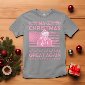 Christmas Trump Pink T Shirt Funny Xmas Santa Trump Make Christmas Great Again Ugly Sweater TS10 Sport Gray Print Your Wear