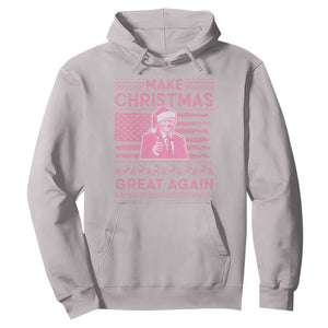 Christmas Trump Pink Hoodie Funny Xmas Santa Trump Make Christmas Great Again Ugly Sweater TS10 Ice Gray Print Your Wear
