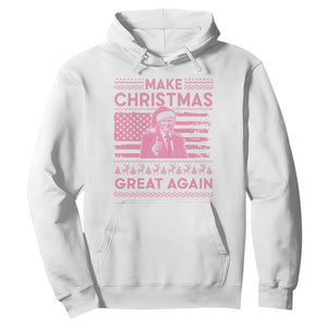 Christmas Trump Pink Hoodie Funny Xmas Santa Trump Make Christmas Great Again Ugly Sweater TS10 White Print Your Wear
