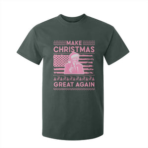 Christmas Trump Pink T Shirt For Kid Funny Xmas Santa Trump Make Christmas Great Again Ugly Sweater TS10 Dark Forest Green Print Your Wear