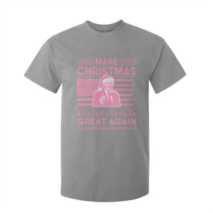 Christmas Trump Pink T Shirt For Kid Funny Xmas Santa Trump Make Christmas Great Again Ugly Sweater TS10 Sport Gray Print Your Wear