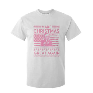 Christmas Trump Pink T Shirt For Kid Funny Xmas Santa Trump Make Christmas Great Again Ugly Sweater TS10 White Print Your Wear
