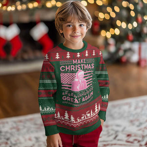 Xmas Trump Pink Ugly Christmas Sweater Funny Santa Trump Make Christmas Great Again Ugly Sweater TS10 Christmas Print Your Wear