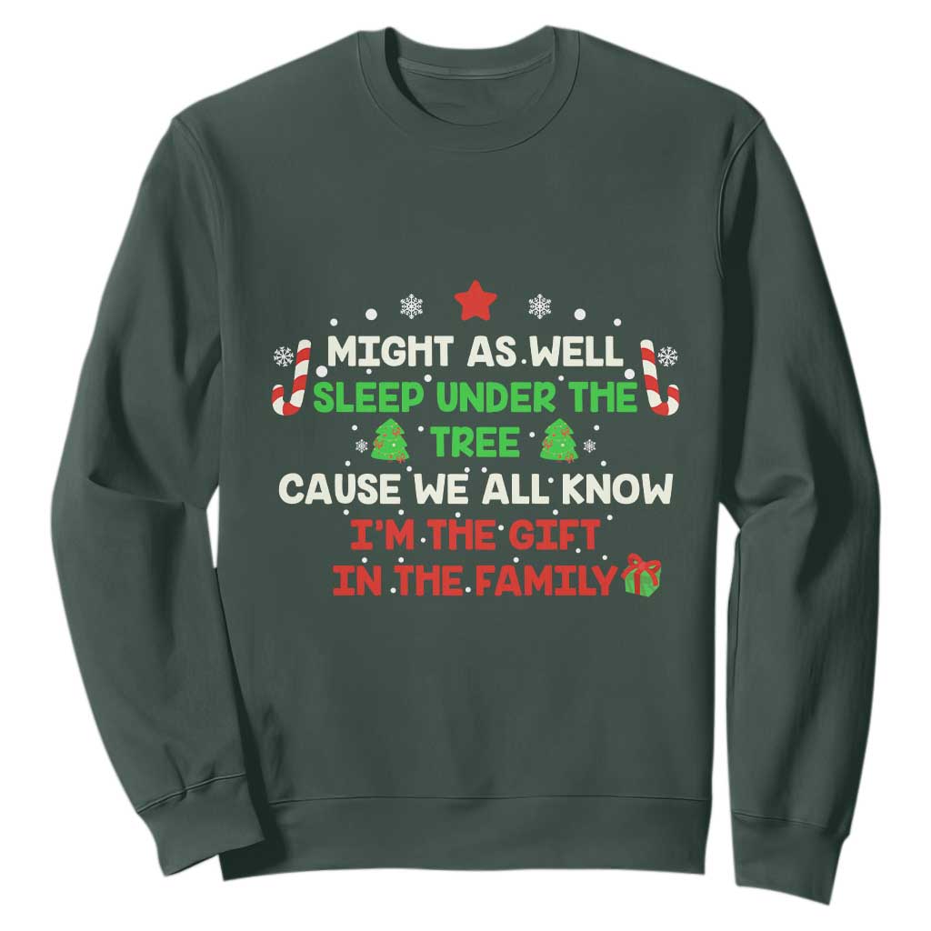 Funny Christmas Family Sweatshirt Kids Teens Christmas Pajamas Boys Girls Xmas Gift TS10 Dark Forest Green Print Your Wear