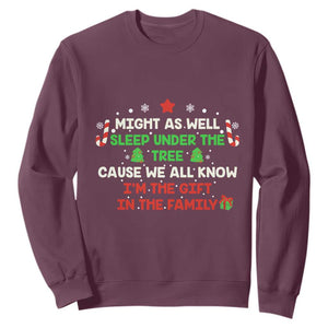 Funny Christmas Family Sweatshirt Kids Teens Christmas Pajamas Boys Girls Xmas Gift TS10 Maroon Print Your Wear