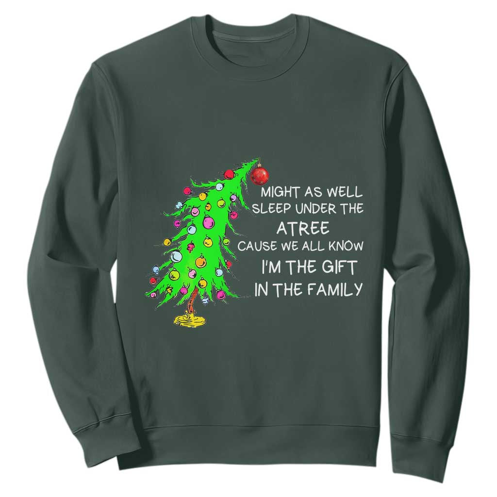 Funny Christmas Family Sweatshirt Kids Teens Christmas Pajamas Girls Boys Xmas Gift TS10 Dark Forest Green Print Your Wear